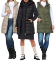 JDY Damen lange Steppweste Damenweste Waistcoat Übergangs Outdoorweste JDYZulu