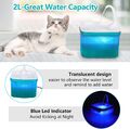 Trinkbrunnen Haustier 2L Automatisch Wasserspender für Katzen Hunde mit Filter