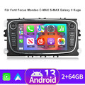 Für Ford Focus Mondeo C-MAX S-MAX Galaxy Navi WiFi FM GPS Android 13.0 Autoradio