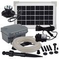 Agora-Tec® Solar Bachlauf pumpen Set mit Akku & LED & 5m Schlauch Wasserfall