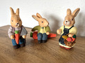 Deko Figur Kaninchen Hase bunt 3x
