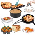 12tlg Heißluftfritteuse Zubehör Grillrost Fritteuse Heißluftofen Airfryer 8" DE