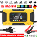 Auto Intelligentes Batterieladegerät 10A 12V 24V Batterie Ladegerät LiFePO4 Akku