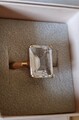 ROYELLE Bergkristall Ring ca.6.00 ct. Gr.18 Silber 925 rosevergoldet...