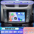 4+64G Android 13 Für Suzuki Swift IV FZ 2010-2017 Autoradio CarPlay GPS NAVI USB