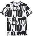 Neu T-Shirt Slim Fit Gr. 52/54 L Weiß Schwarz Bedruckt Herrenshirt Oberteil