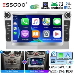DAB+ Carplay Autoradio Android13 64G NAVI Für Opel Corsa D Astra H Vivaro Kamera