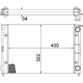 Mahle CR 343 000S Kühler Motorkühlung für VW JETTA CORRADO GOLF SCIROCCO 155