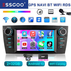DAB+ Android 32G Carplay Autoradio GPS Nav KAM WIFI Für BMW 3er E90 E91 E92 E93