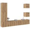  5-tlg. TV-Schrank-Set Wandmontage Artisan-Eiche Holzwerkstoff vidaXL