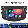 Carplay 7" Android Autoradio Für Toyota RAV4 06-2012 GPS Navi BT WIFI DAB+ 2+64G