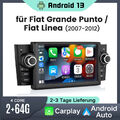 Carplay Android13 Autoradio Für Fiat Linea Grande Punto 2007-2012 GPS Nav BT 64G