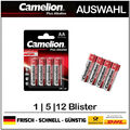 Mignon Batterien Camelion Plus Alkaline 1,5V Batterien Typ AA / LR6, 4er-Blister