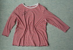 bpc Stretch Langarmshirt  - Gr. XL 48/50 - rot weiß gestreift - maritim