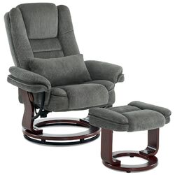 M MCombo Drehbarer Fernsehsessel mit Hocker, mit Liegefunktion, Stoff , 9099