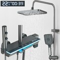 LED Duschsystem Regendusche Duscharmatur Duschset Kopf Handbrause Mischbatterie