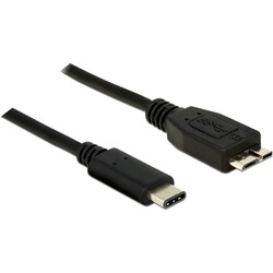 DeLOCK USB 3.2 Gen 2 Kabel, USB-C Stecker > Micro-USB Stecker, schwarz1 Meter