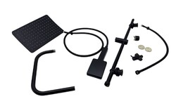Schütte Regendusche Duschsystem Duschset MALLORCA mit 3 Strahlarten Schwarz Matt