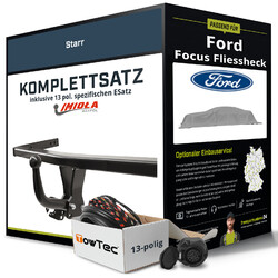 Für FORD Focus Fliessheck II Typ DA Anhängerkupplung starr +eSatz 13pol 08- SetJetzt 50€* sparen mit Code: PKW25