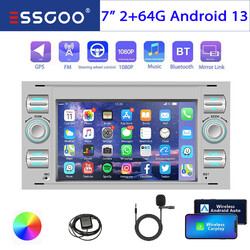 Android 14 Carplay 64G Autoradio Für Ford Focus MK2 Transit MK7 Kuga Navi BT GPS