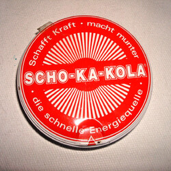 SCHO-KA-KOLA Blechdose Dose "Schafft Kraft, macht munter", leer, Stollwerk AG