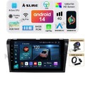 DAB Android 14 9" 4+64G Autoradio CarPlay GPS Bluetooth Für Mazda 3 2004-2009 BK