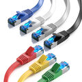 CAT 7 Flachkabel | 0,25m - 50m RJ45 LAN Ethernet Patchkabel Netzwerk