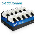 Etiketten Kompatibel für Brother DK-22205 P-touch QL-500 QL-800 62mm x 30,48m
