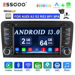 Autoradio Android 13 GPS RDS Navi BT Carplay Für Audi A3 S3 RS3 8P1 8PA + Kamera