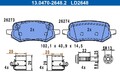 Bremsbelagsatz Scheibenbremse ATE Ceramic 13.0470-2648.2 für FORD PUMA J2K CF7
