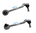 2 QUERLENKER VORNE UNTEN HINTEN PASSEND FÜR BMW 1er E81 E82 E87 E88