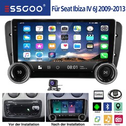 10" Android 14 Carplay Autoradio Für Seat Ibiza 6J 2009-2013 Kamera Navi WIFI BT