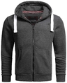 A. Salvarini Herren Sweatjacke Kapuzenpullover Jacke Kapuze Hoodie Sweater AS314