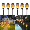 2-6 Stück Solarleuchten für Außen Solar Fackel Gartenfackeln Fackel Flamme Lampe