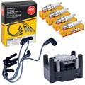 NGK ZÜNDLEITUNG+SPULE+KERZEN passend für 1.4+1.6+16V AUDI A2 SEAT LEON TOLEDO II
