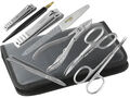 Maniküre Pediküre Set Etui 9 tlg Nagelzange Nagelknipser Schere + Solingen Feile