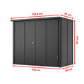 GFP Primeyard Geräteschrank Metall Gartenschrank Gerätehaus anthrazit 