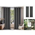 Blickdichte Thermogardinen Vorhänge 245x140cm 2er Set Dunkelgrau Verdunkelung...