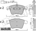 metelli 22-0552-2 Bremsbelagsatz für Scheibenbremse Bremsbelagsatz für VW 