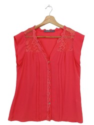 ESTELLE JOLIE Blusentop Damen Gr. DE 36 rot Casual-Look