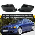 Glanz Schwarz Spiegelkappen Außenspiegel Gehäuse Für BMW E46 Coupe E65 E66 E67