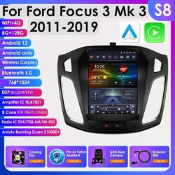 9.7"Android 13 Autoradio CarPlay GPS RDS WIFI Für Ford Focus MK3 2012-2018 8+128