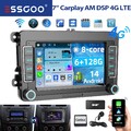 Android 14 6+128G Carplay Autoradio GPS DSP 4G Für VW GOLF 5 6 Touran Passat EOS