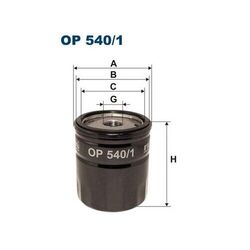 1x Ölfilter FILTRON OP 540/1 passend für CITROËN DAF DAIHATSU FIAT FORD OPEL