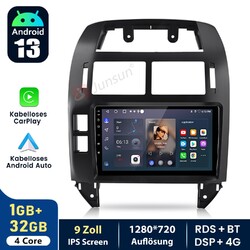 Für VW Polo 9N 01-2009 Android 13 Carplay Autoradio GPS Navi WIFI BT FM DSP DAB+