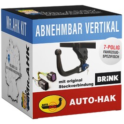 AutoHak Anhängerkupplung vert. abnehmbar für MB C-Klasse Kombi 18-21 + 7pol spez