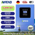 6200W Hybrid Solar Inverter 230V 48V On Off Grid MPPT Parallel WIFI CT Pure Sine