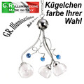 Pendelleuchte modern Pendellampe Chrom 3 Licht Kristall Deckenlampe Küche SUN
