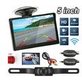 Auto Rückfahrkamera mit 5" LCD Monitor LKW Bus Funk Kabellos Rückseiten Kam Z5W2