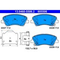 ATE 13.0460-5506.2 Bremsbelagsatz für KIA RIO STONIC YB SC FB
